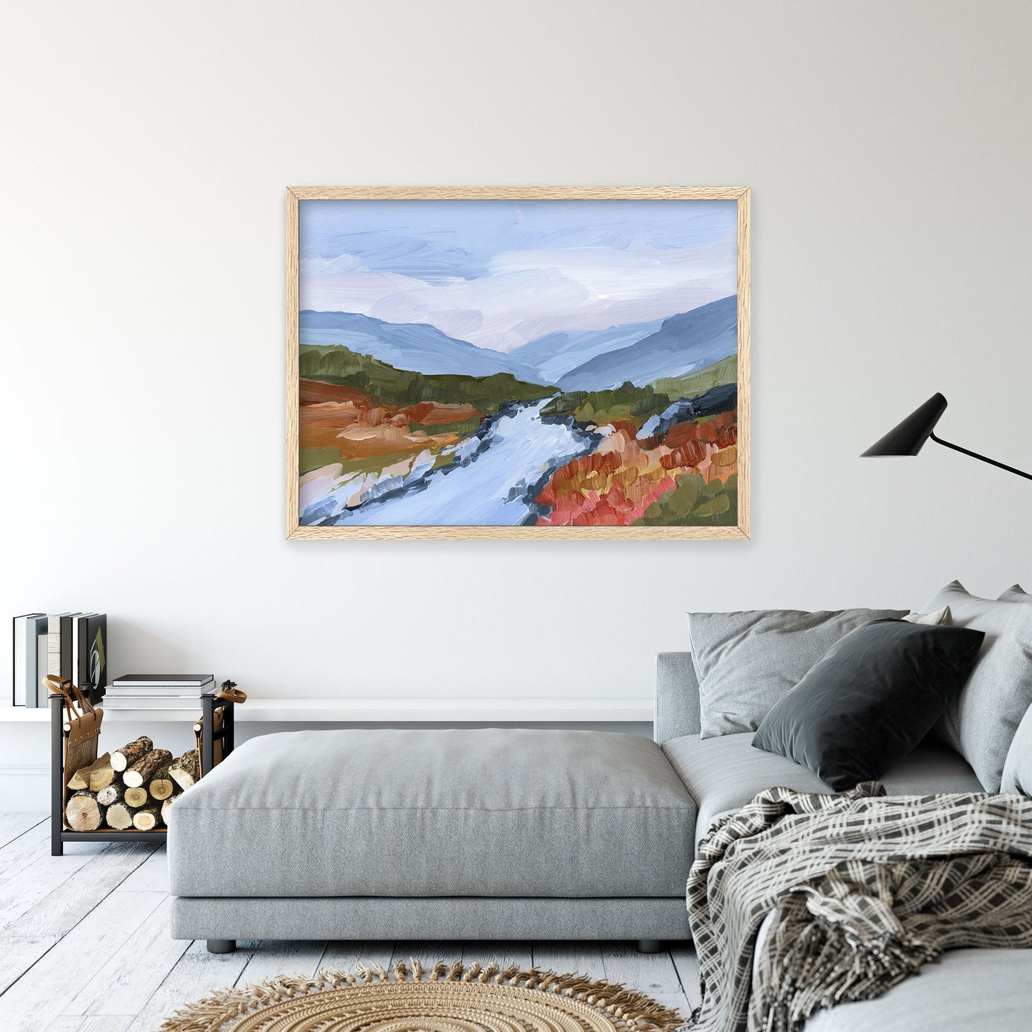 ’Nordic Red’ Art Print - Norway Coastal Wall - abstract - Artwork - bay - coast