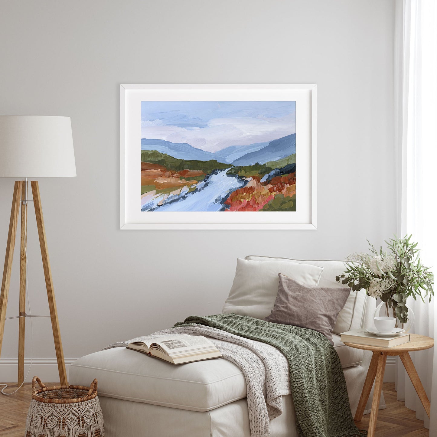 ’Nordic Red’ Art Print - Norway Coastal Wall - abstract - Artwork - bay - coast