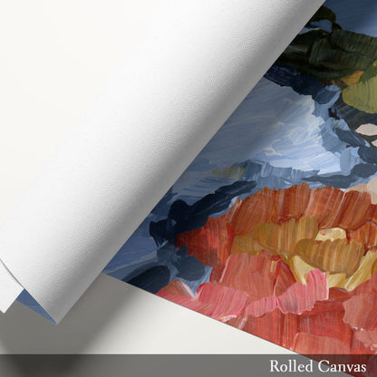 ’Nordic Red’ Diptych Art Print || Set of 2 - abstract - Artwork - Europe