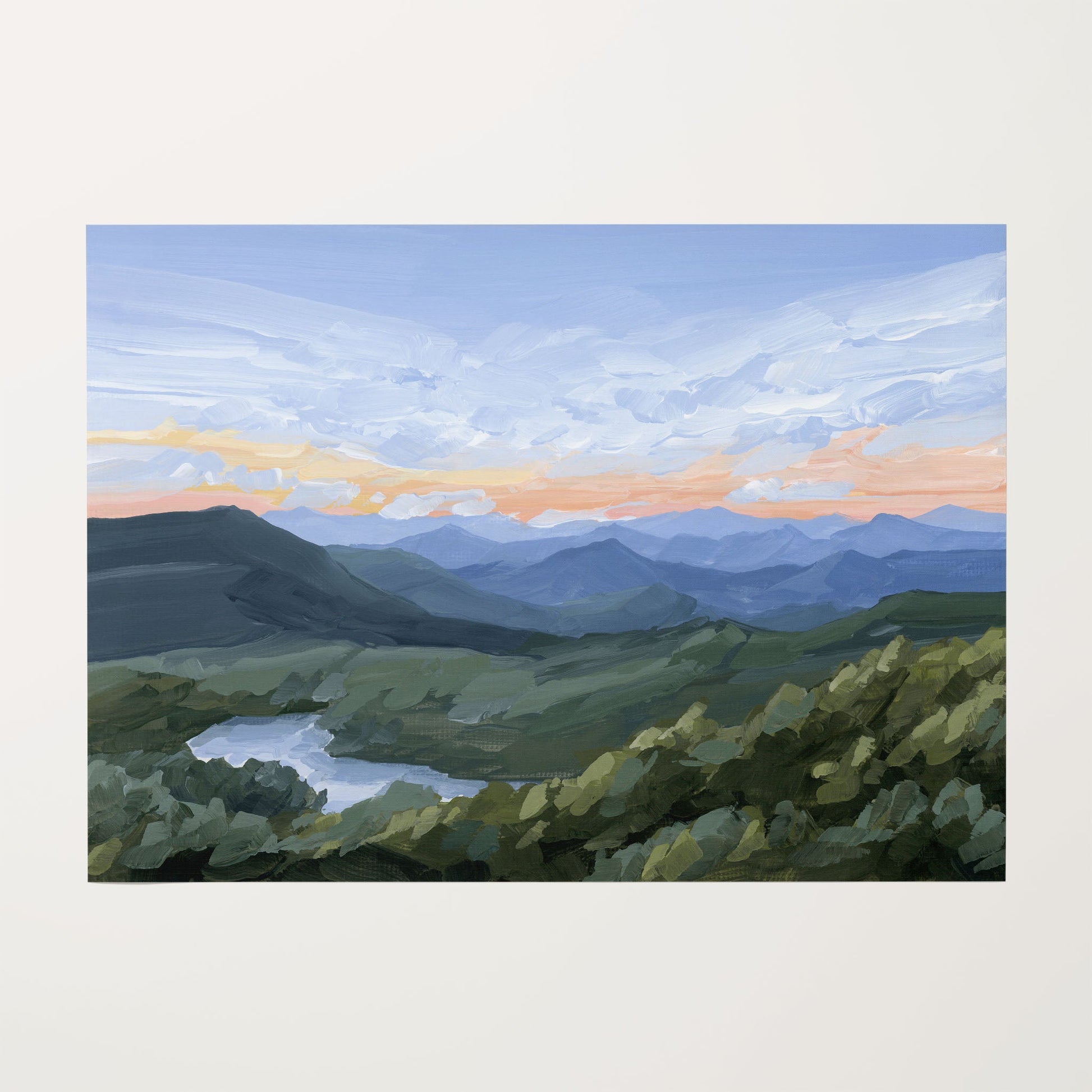 ’Northwest End’ Art Print Rolled Canvas / 8x10 in / No Frame Blue Ridge Mountains appalachian trail blueridge Great