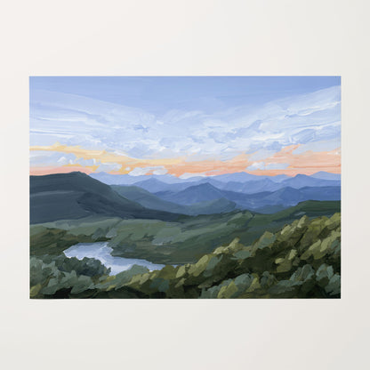 ’Northwest End’ Art Print - Rolled Canvas / 8x10 in / No Frame - Blue Ridge Mountains - appalachian trail - blueridge