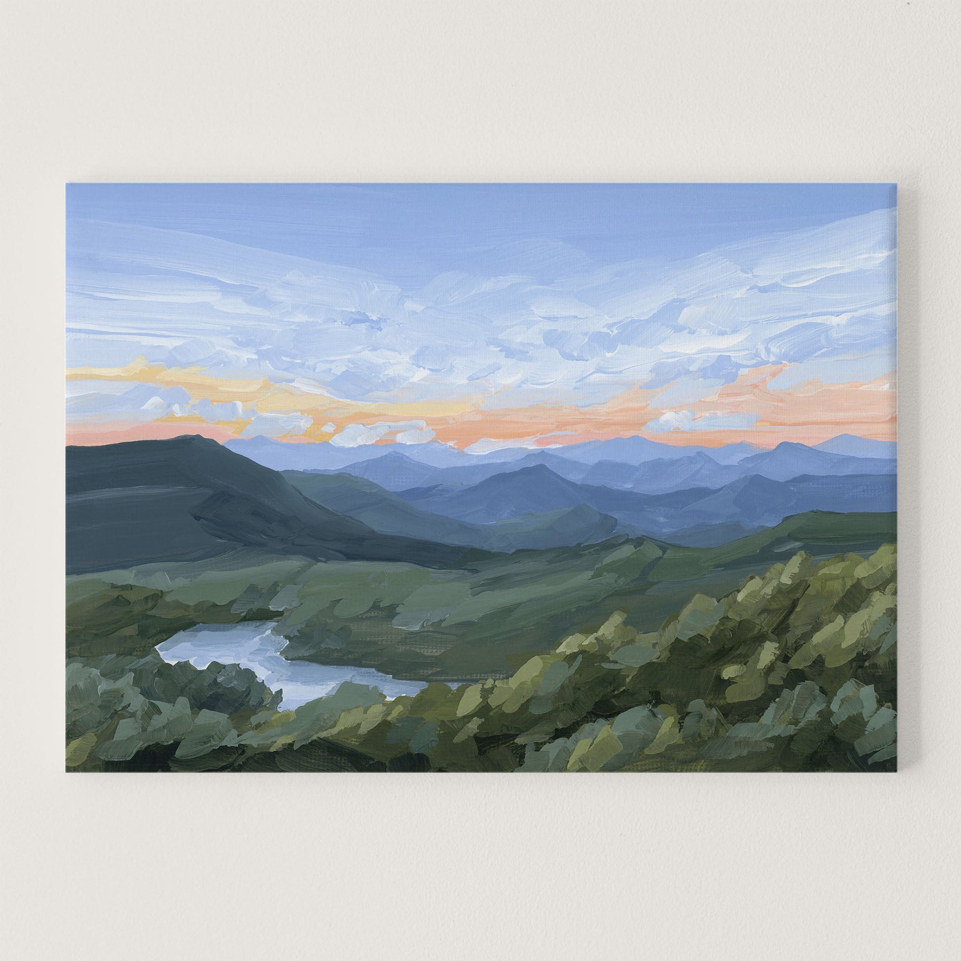 ’Northwest End’ Art Print Stretched Canvas / 8x10 in / No Frame Blue Ridge Mountains appalachian trail blueridge Great