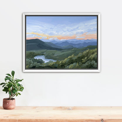 ’Northwest End’ Art Print - Stretched Canvas / 8x10 in / White Frame - Blue Ridge Mountains - appalachian trail