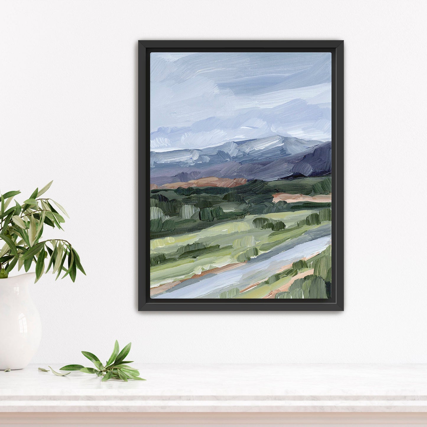 ’On this Side’ Art Print - Stretched Canvas / 8x10 in / Black Frame - Pikes Peak Painting - Artwork - Colorado