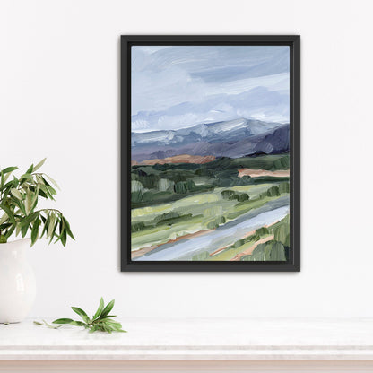 ’On this Side’ Art Print - Stretched Canvas / 8x10 in / Black Frame - Pikes Peak Painting - Artwork - Colorado