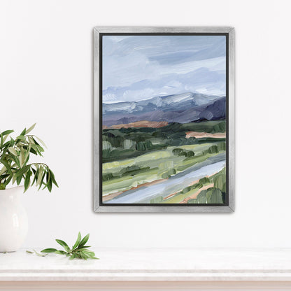 ’On this Side’ Art Print - Stretched Canvas / 8x10 in / Silver Frame - Pikes Peak Painting - Artwork - Colorado