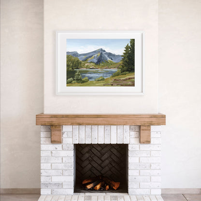 ’Once in Norway’ Art Print - Norway Lake Wall - abstract - Artwork - Europe - european