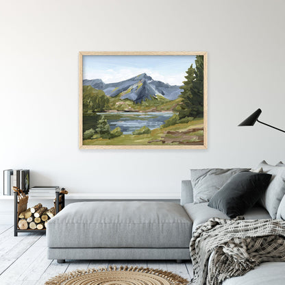 ’Once in Norway’ Art Print - Norway Lake Wall - abstract - Artwork - Europe - european