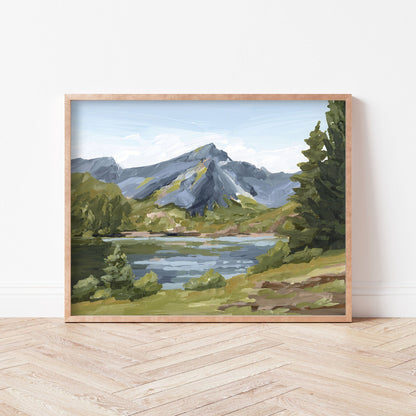 ’Once in Norway’ Art Print - Norway Lake Wall - abstract - Artwork - Europe - european