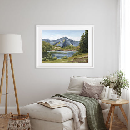 ’Once in Norway’ Art Print - Norway Lake Wall - abstract - Artwork - Europe - european