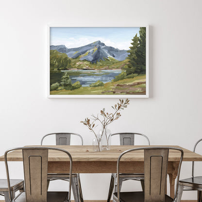 ’Once in Norway’ Art Print - Norway Lake Wall - abstract - Artwork - Europe - european