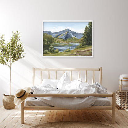 ’Once in Norway’ Art Print - Norway Lake Wall - abstract - Artwork - Europe - european