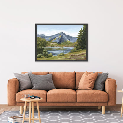’Once in Norway’ Art Print - Norway Lake Wall - abstract - Artwork - Europe - european