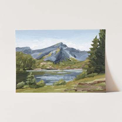 ’Once in Norway’ Art Print - Paper / 5x7 / No Frame - Norway Lake Wall - abstract - Artwork - Europe - european