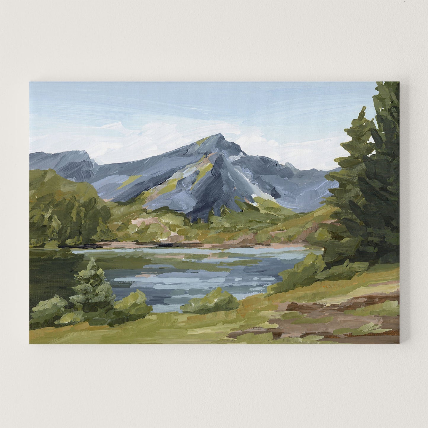 ’Once in Norway’ Art Print - Stretched Canvas / 8x10 / No Frame - Norway Lake Wall - abstract - Artwork - Europe
