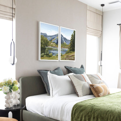 ’Once in Norway’ Diptych Art Print || Set of 2 - abstract - Artwork - Europe