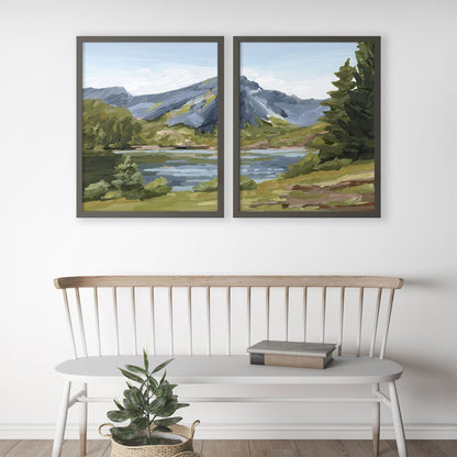 ’Once in Norway’ Diptych Art Print || Set of 2 - abstract - Artwork - Europe