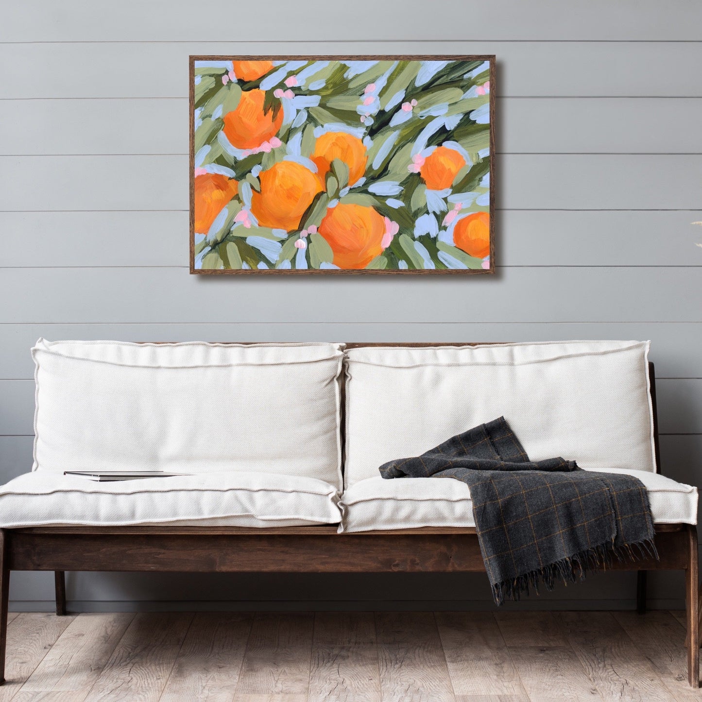 ’Oranges and Blossoms’ Art Print - Citrus Fruit Botanical Wall - botanical - citrus - Flowers