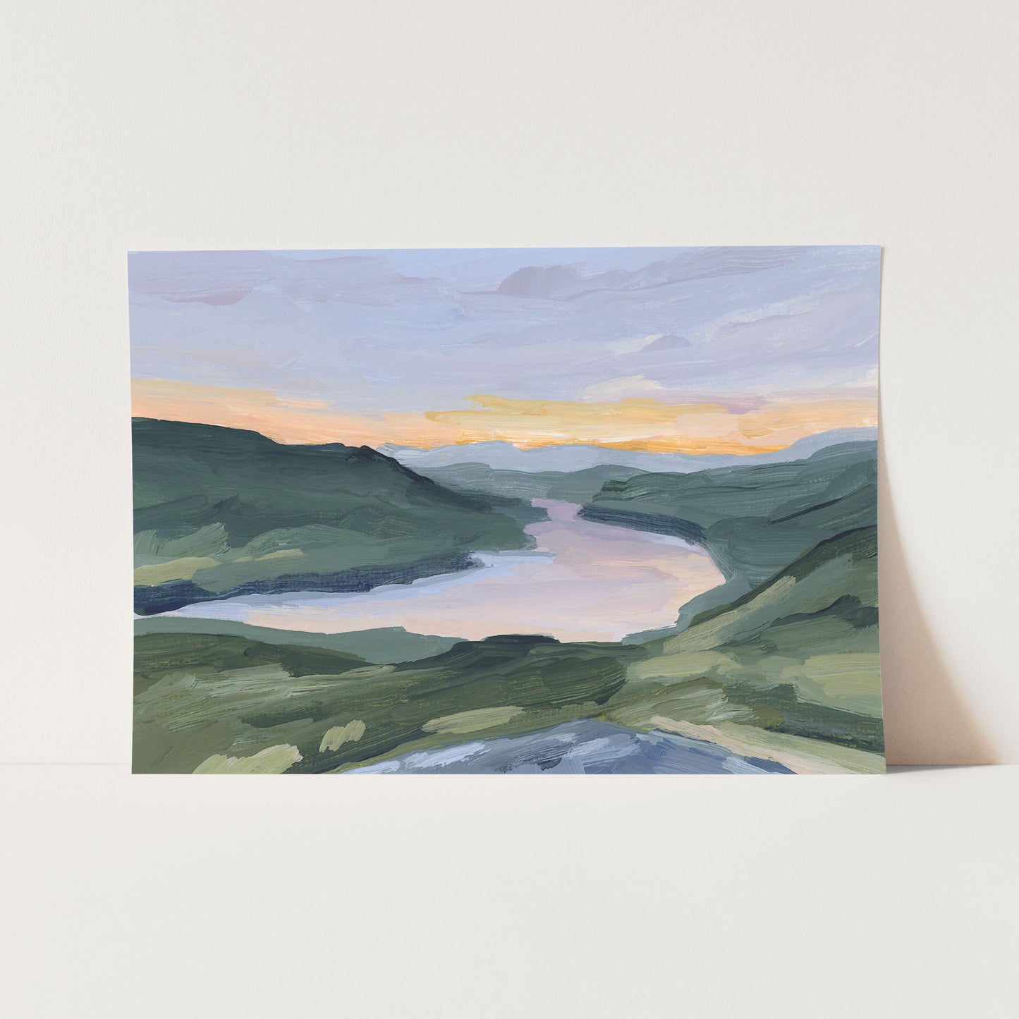 ’Our Reward’ Art Print - Paper / 5x7 in / No Frame - Scotland Sunset Wall - Artwork - Europe - Lake - Landscape