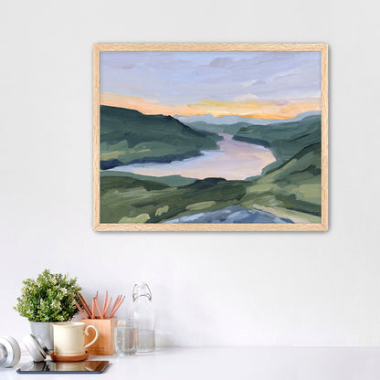 ’Our Reward’ Art Print - Paper / 5x7 in / Oak Frame - Scotland Sunset Wall - Artwork - Europe - Lake - Landscape