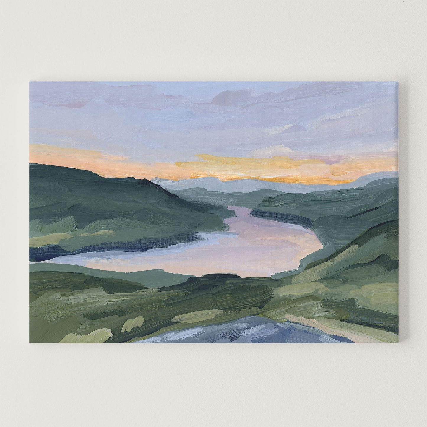 ’Our Reward’ Art Print - Stretched Canvas / 8x10 in / No Frame - Scotland Sunset Wall - Artwork - Europe - Lake