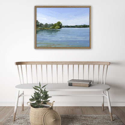 ’Over the Water’ Art Print - Lake Landscape Wall - abstract - Artwork