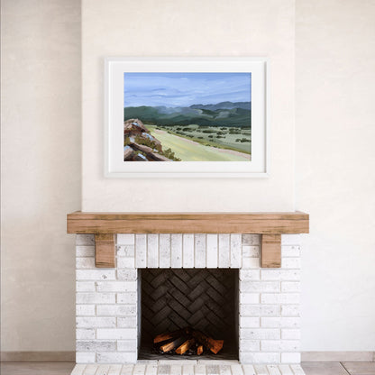 ’Overlook’ Art Print - New Mexico Landscape Painting - Mountain - Mountains - Arrivals Automated