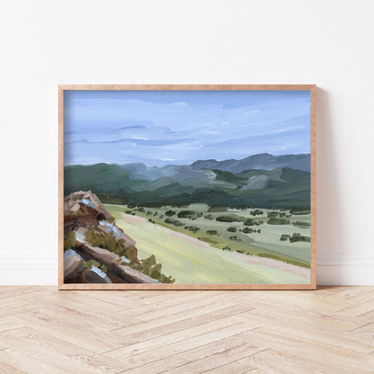 ’Overlook’ Art Print - New Mexico Landscape Painting - Mountain - Mountains - Arrivals Automated