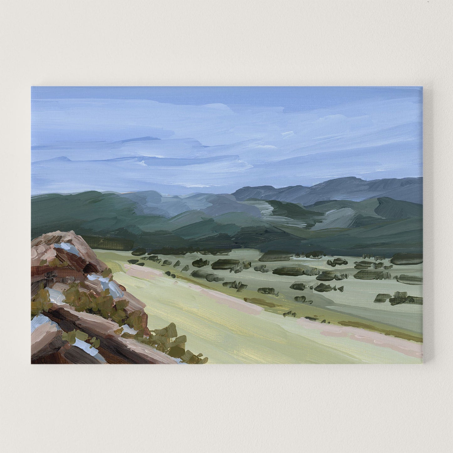 ’Overlook’ Art Print - Stretched Canvas / 8x10 in / No Frame - New Mexico Landscape Painting - Mountain - Mountains