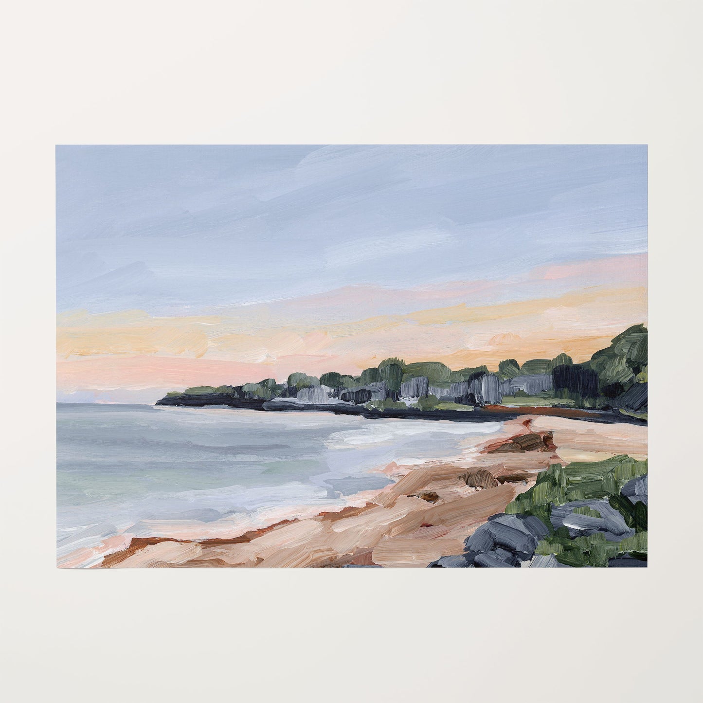 ’Pacific Cove’ Art Print - Rolled Canvas / 8x10 in / No Frame - California Beach Wall - Artwork - coast