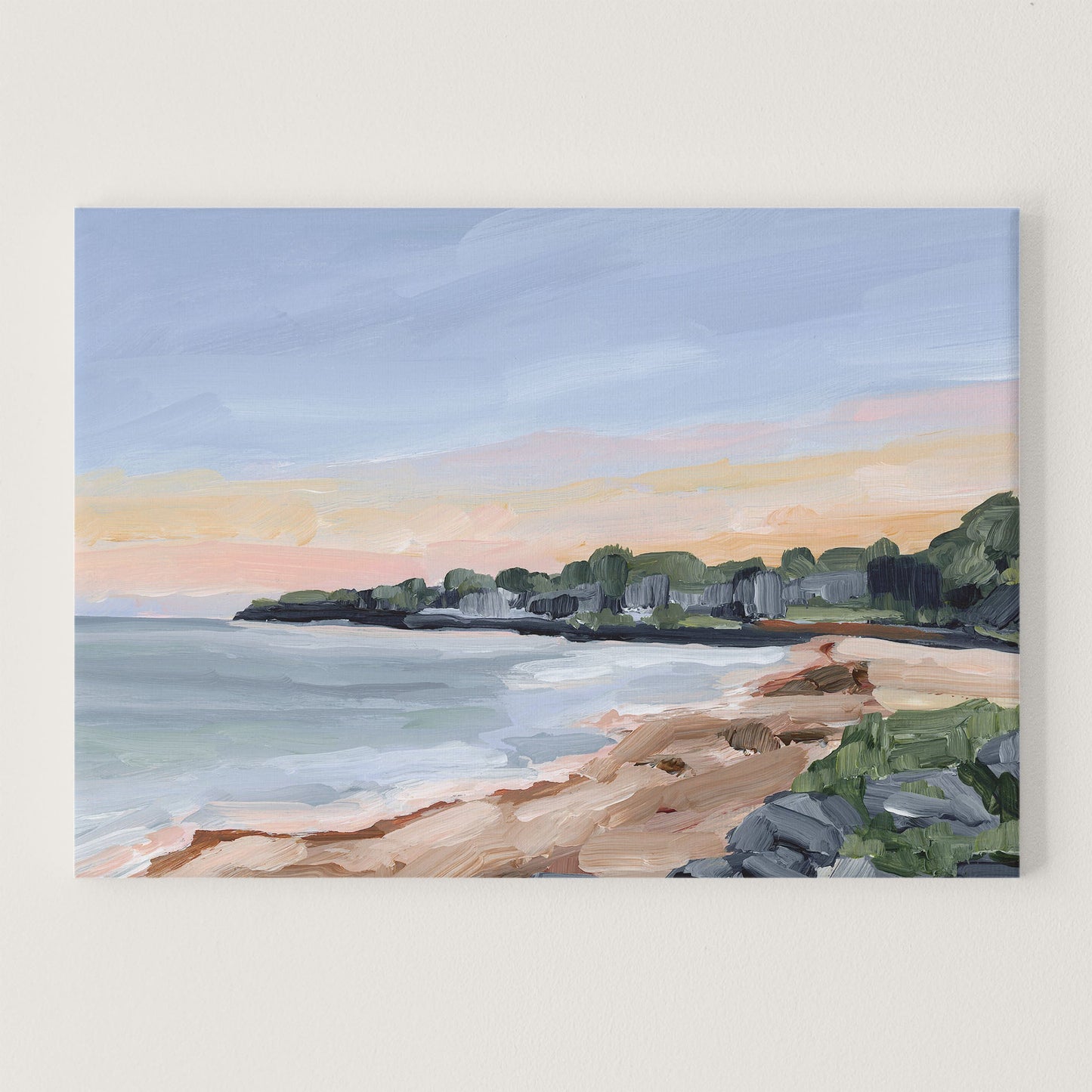 ’Pacific Cove’ Art Print - Stretched Canvas / 8x10 in / No Frame - California Beach Wall - Artwork - coast