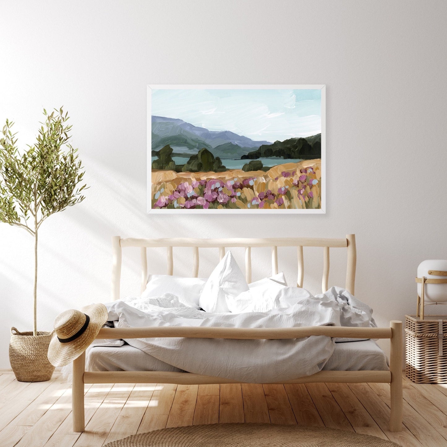 ’Paradise’ Art Print - New Zealand Landscape Wall - abstract - Artwork - Lake