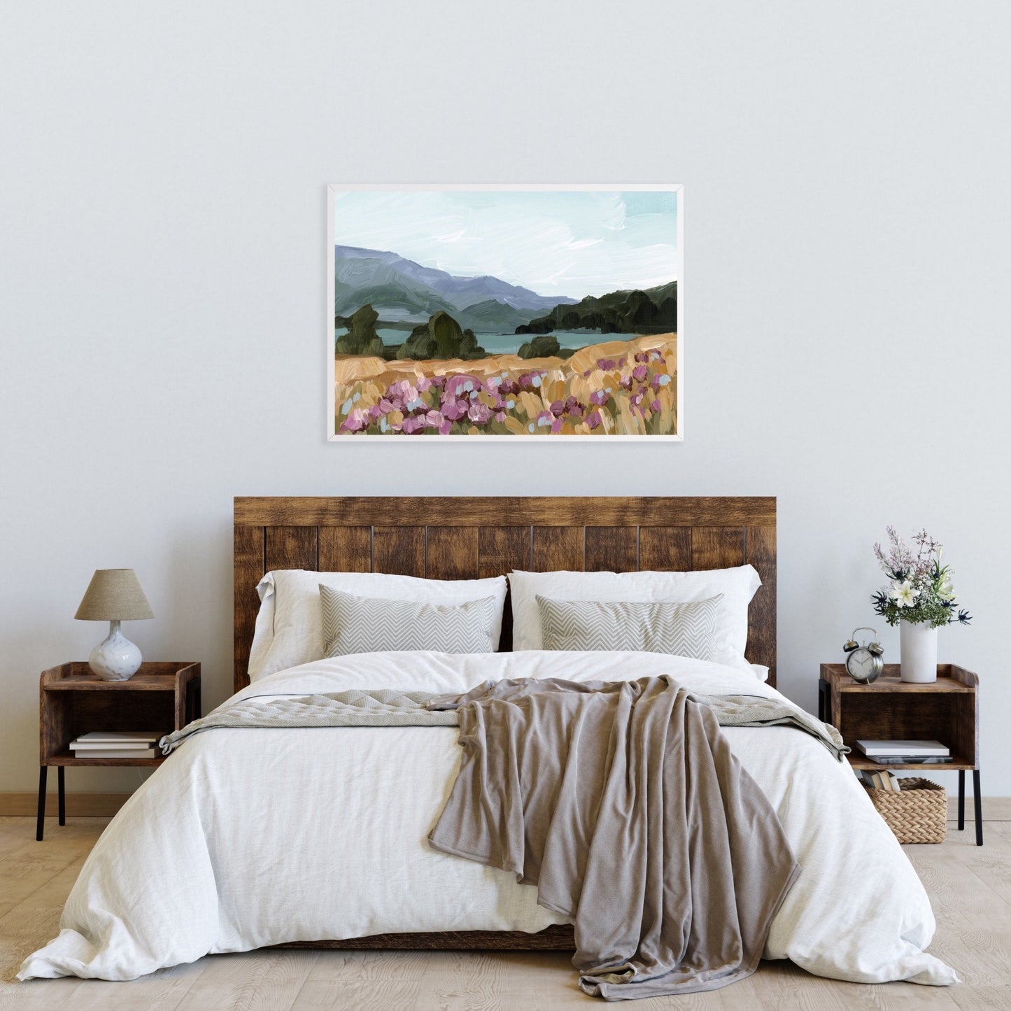 ’Paradise’ Art Print - New Zealand Landscape Wall - abstract - Artwork - Lake