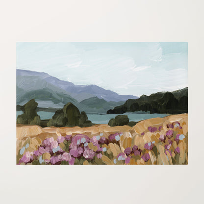 ’Paradise’ Art Print - Rolled Canvas / 8x10 in / No Frame - New Zealand Landscape Wall - abstract - Artwork - Lake