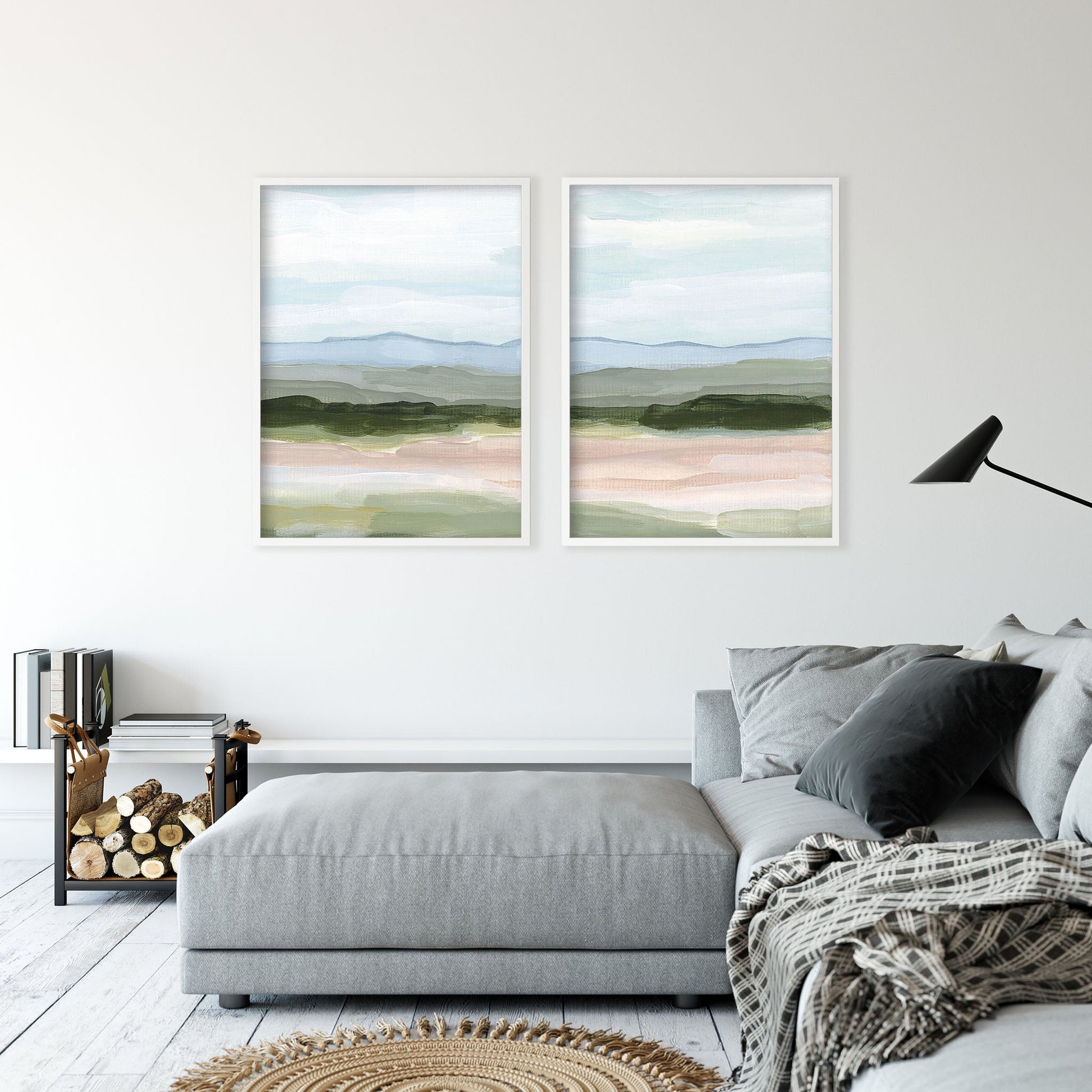 ’Passing Through’ Diptych Art Print || Set of 2 - abstract - Artwork - Colorado