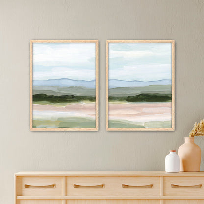 ’Passing Through’ Diptych Art Print || Set of 2 - Paper / 5x7 in / Oak Frame - abstract - Artwork - Colorado