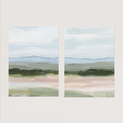 ’Passing Through’ Diptych Art Print || Set of 2 - Paper / 5x7 in / No Frame - abstract - Artwork - Colorado