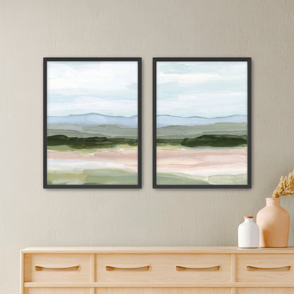 ’Passing Through’ Diptych Art Print || Set of 2 - Paper / 5x7 in / Black Frame - abstract - Artwork - Colorado