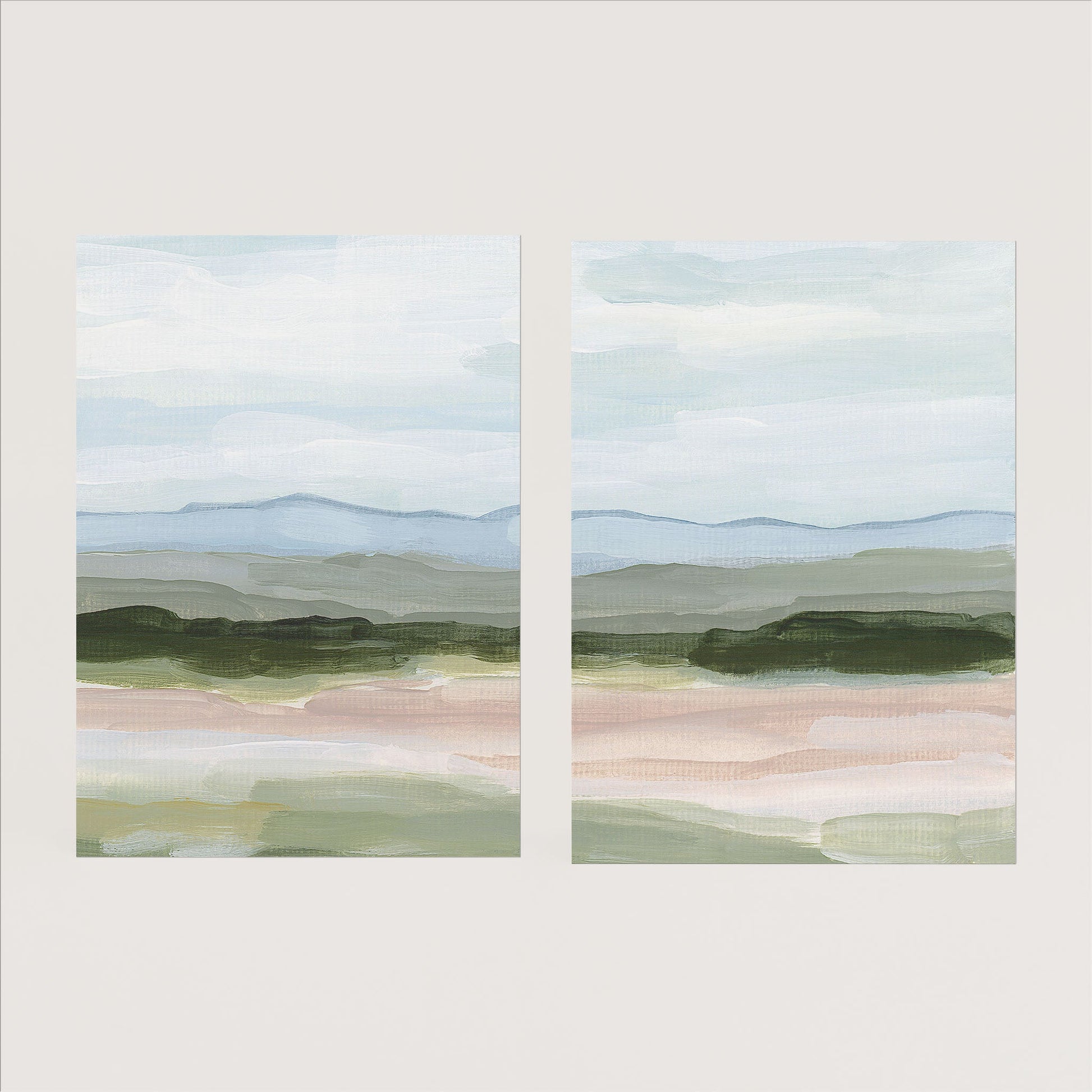 ’Passing Through’ Diptych Art Print || Set of 2 - Paper / 5x7 in / No Frame - abstract - Artwork - Colorado