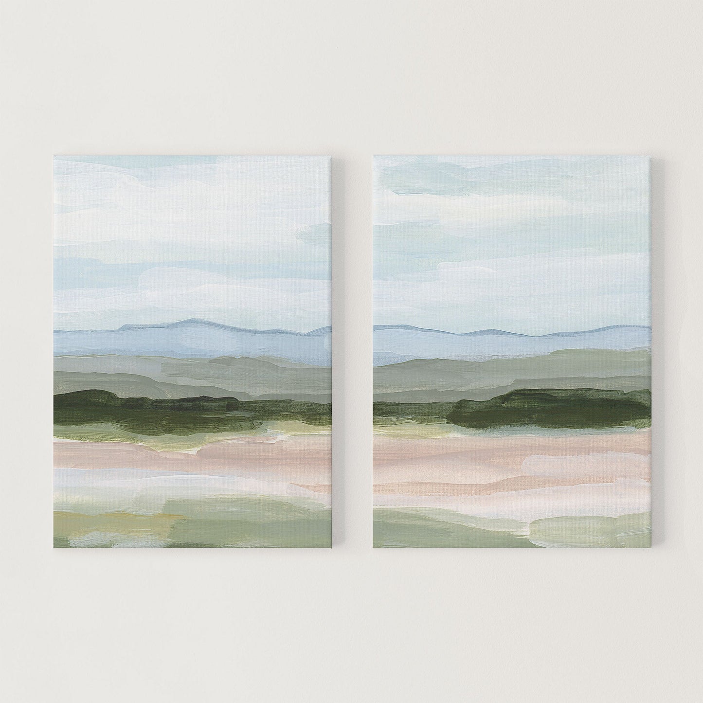 ’Passing Through’ Diptych Art Print || Set of 2 - Stretched Canvas / 8x10 in / No Frame - abstract - Artwork - Colorado