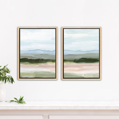 ’Passing Through’ Diptych Art Print || Set of 2 - Stretched Canvas / 8x10 in / Oak Frame - abstract - Artwork - Colorado