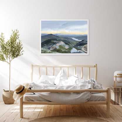 ’Peaks and Valleys I’ Art Print - Utah Scenery Wall - abstract - Artwork - Landscape - mount timpanogos