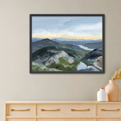 ’Peaks and Valleys I’ Art Print - Paper / 5x7 in / Black Frame - Utah Scenery Wall - abstract - Artwork - Landscape