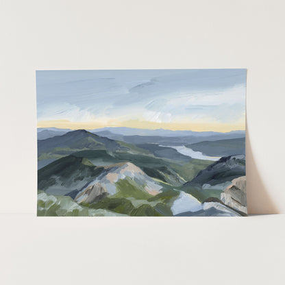 ’Peaks and Valleys I’ Art Print - Paper / 5x7 in / No Frame - Utah Scenery Wall - abstract - Artwork - Landscape