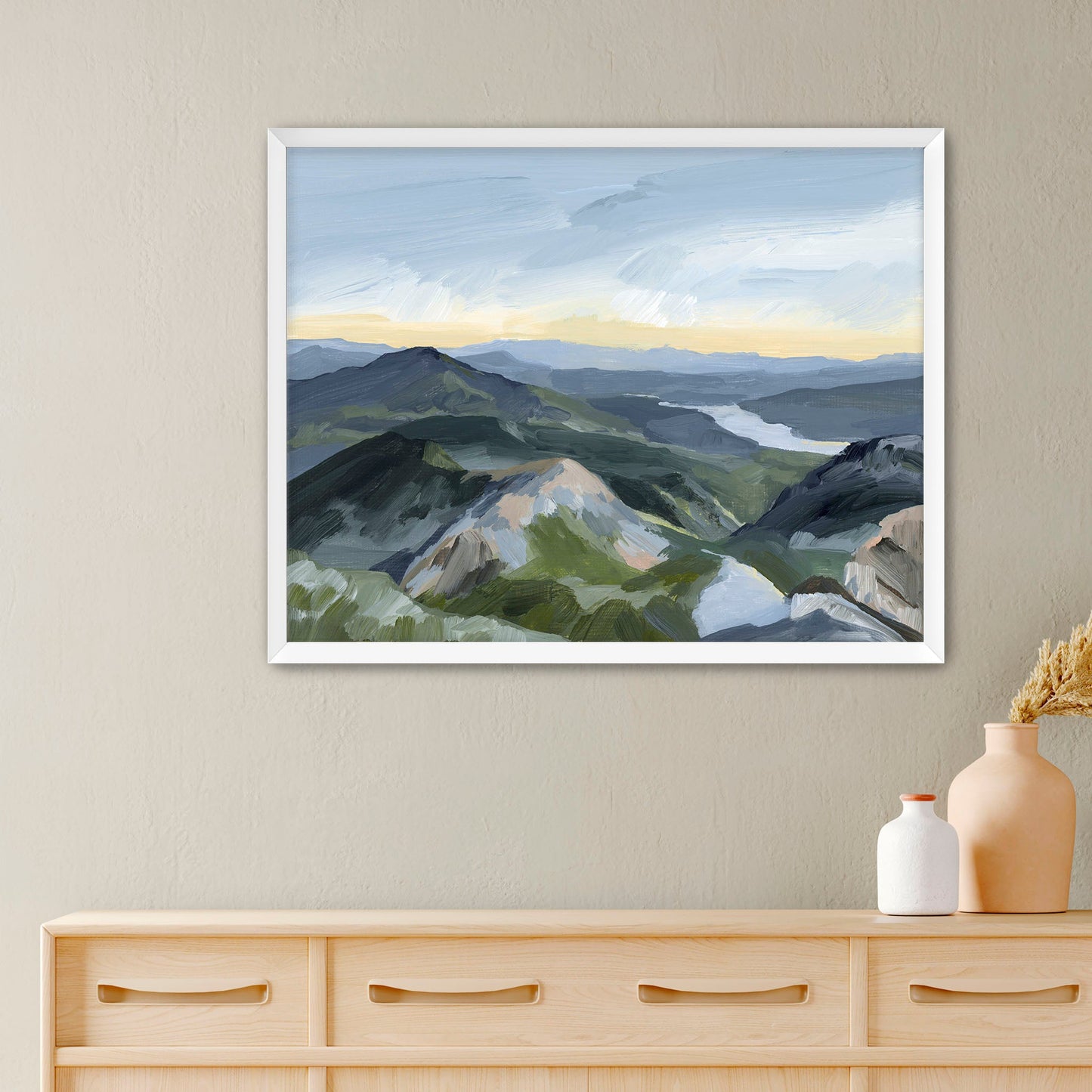 ’Peaks and Valleys I’ Art Print - Paper / 5x7 in / White Frame - Utah Scenery Wall - abstract - Artwork - Landscape