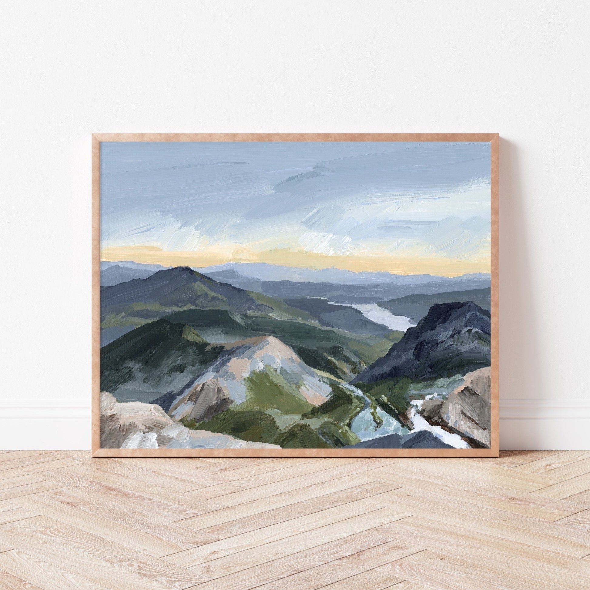 ’Peaks and Valleys II’ Art Print - Utah Landscape Wall - abstract - Artwork - mount timpanogos