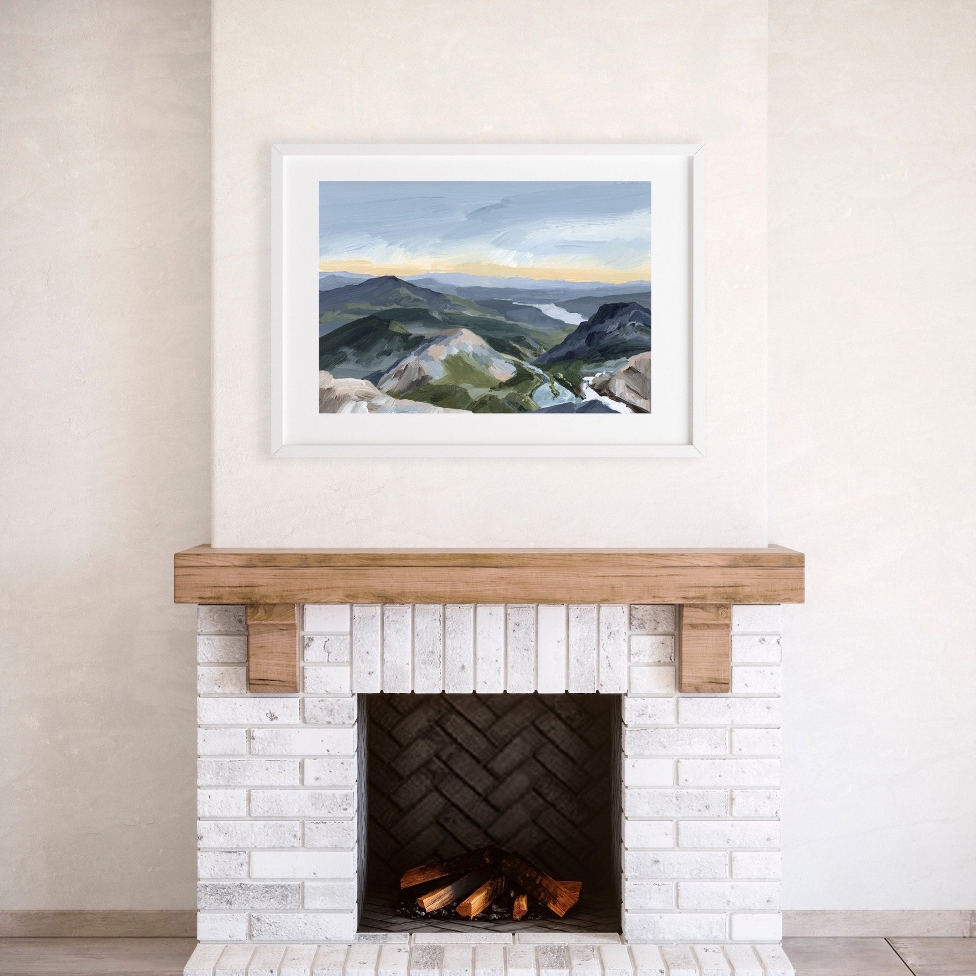 ’Peaks and Valleys II’ Art Print - Utah Landscape Wall - abstract - Artwork - mount timpanogos