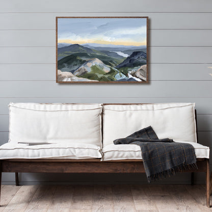 ’Peaks and Valleys II’ Art Print - Utah Landscape Wall - abstract - Artwork - mount timpanogos