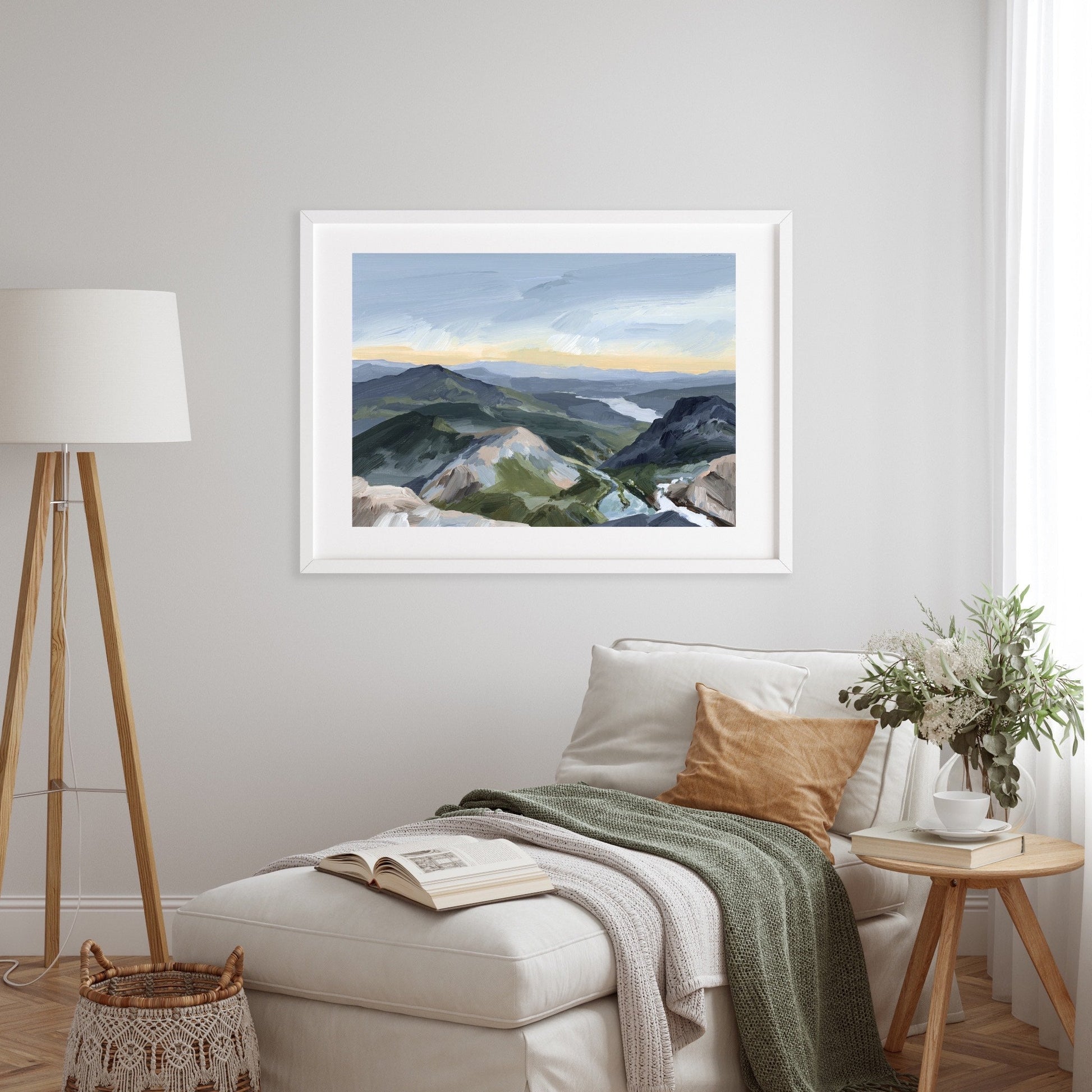 ’Peaks and Valleys II’ Art Print - Utah Landscape Wall - abstract - Artwork - mount timpanogos