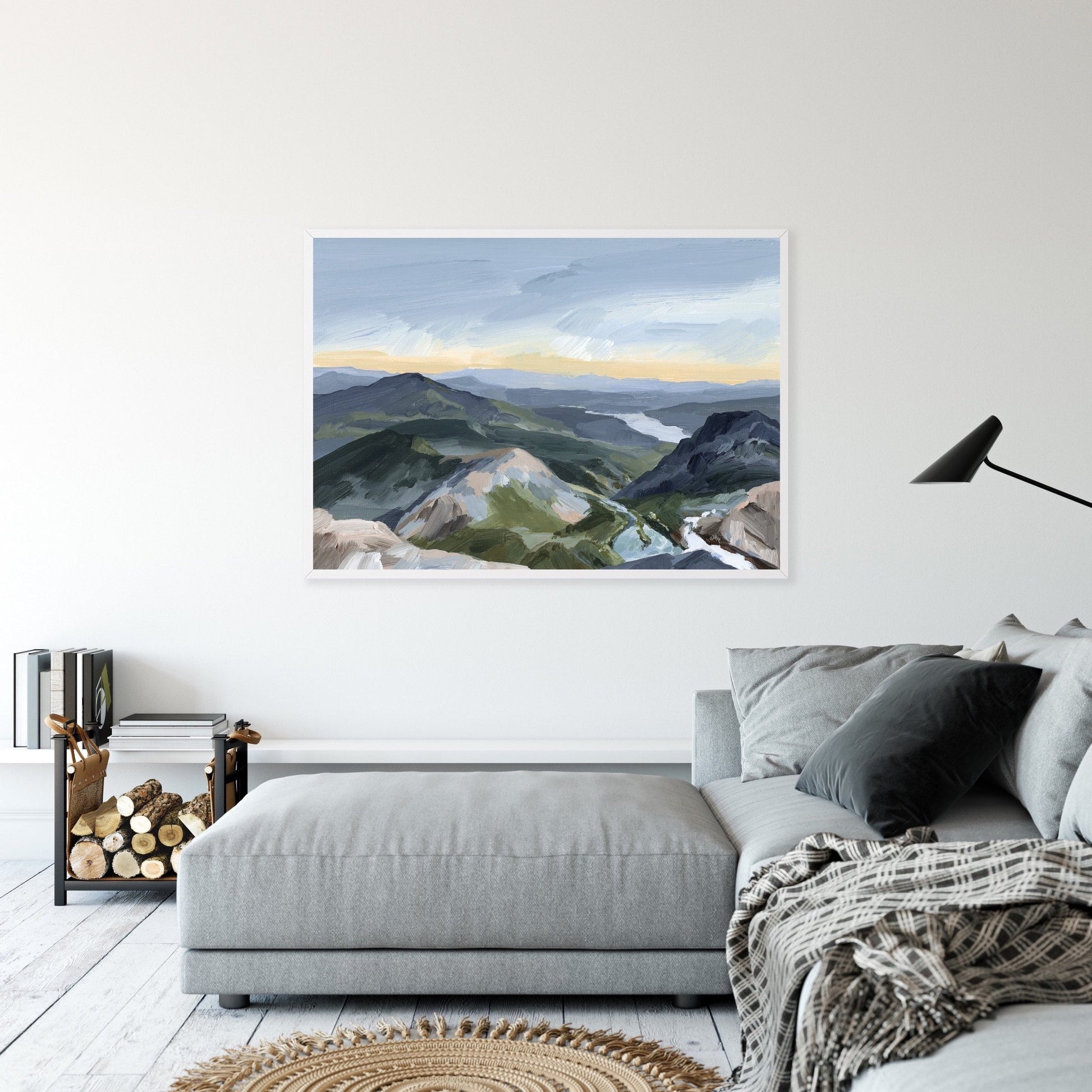 ’Peaks and Valleys II’ Art Print - Utah Landscape Wall - abstract - Artwork - mount timpanogos